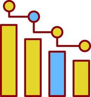 Statistiken Linie Kreis Symbol vektor