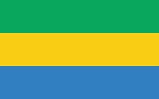 gabon Flagge Illustration. gabon National Flagge. vektor