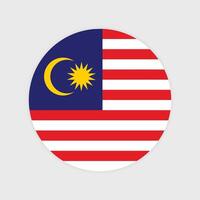 malaysia nationell flagga illustration. malaysia runda flagga. vektor