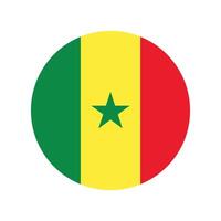 senegal nationell flagga illustration. senegal runda flagga. vektor