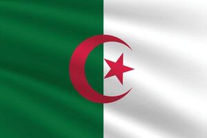 algeriet flagga illustration. algeriet nationell flagga. vinka algeriet flagga. vektor