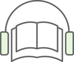 Audio- Buch Stutfohlen Symbol vektor