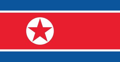 Norden Korea Flagge Illustration. Norden Korea National Flagge. vektor