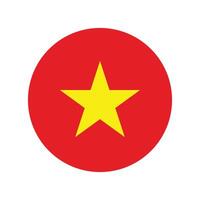 Vietnam National Flagge Illustration. Vietnam runden Flagge. vektor