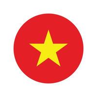 vietnam nationell flagga illustration. vietnam runda flagga. vektor