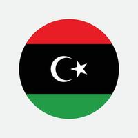 Libyen National Flagge Illustration. Libyen runden Flagge. vektor