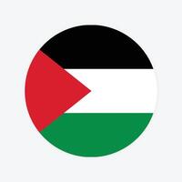 palestina nationell flagga illustration. palestina runda flagga. vektor