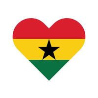 Ghana National Flagge Illustration. Ghana Herz Flagge. vektor