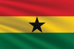 Ghana Flagge Illustration. Ghana National Flagge. winken Ghana Flagge. vektor