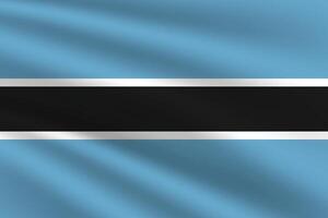 Botswana Flagge Illustration. Botswana National Flagge. Botswana winken Flagge. vektor