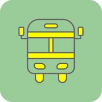 Schule Bus gefüllt Gelb Symbol vektor
