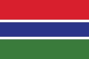 Gambia National Flagge Illustration. Gambia Flagge. vektor