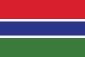 gambia nationell flagga illustration. gambia flagga. vektor