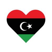 libyen nationell flagga illustration. libyen hjärta flagga. vektor