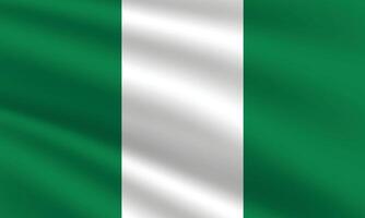 Nigeria National Flagge Illustration. Nigeria National Flagge. winken Nigeria Flagge. vektor