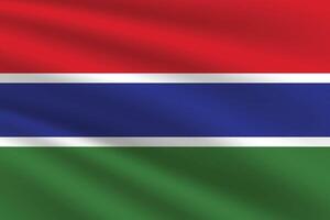 Gambia National Flagge Illustration. Gambia Flagge. Gambia winken Flagge. vektor