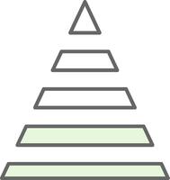 pyramid Diagram fylla ikon vektor