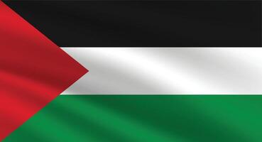 Palästina Flagge Illustration. Palästina National Flagge. winken Palästina Flagge. vektor