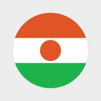 Niger National Flagge Illustration. Niger runden Flagge. vektor