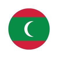 Malediven National Flagge Illustration. Malediven runden Flagge. vektor