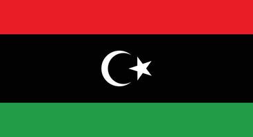 libyen flagga illustration. libyen nationell flagga. vektor