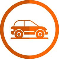 Auto Glyphe Orange Kreis Symbol vektor