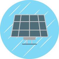 Solar- Panel eben Blau Kreis Symbol vektor