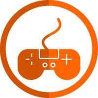 Spiel Glyphe Orange Kreis Symbol vektor