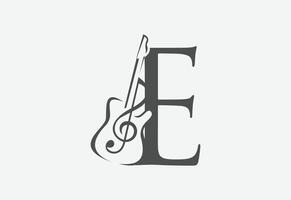 Musik- Symbol mit letztere e Logo Design kreativ Konzept vektor