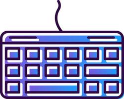 Tastatur Gradient gefüllt Symbol vektor