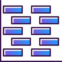 gantt Diagramm Gradient gefüllt Symbol vektor