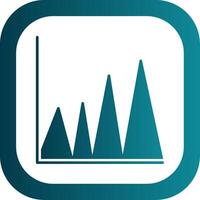 Graph Glyphe Gradient runden Ecke Symbol vektor