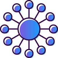 Diagramm Gradient gefüllt Symbol vektor