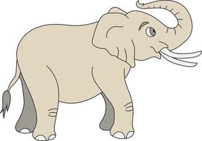 bunt Elefant Clip Art. Gekritzel Tiere Clip Art. Karikatur wild Tiere Clip Art zum Liebhaber von Tierwelt vektor