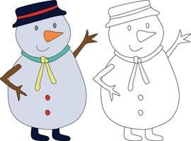 Schneemann Clip Art zum Liebhaber von Winter Jahreszeit. diese Winter Thema Schneemann Anzüge Weihnachten Feier vektor