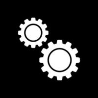 Getriebe Glyphe invertiert Symbol vektor