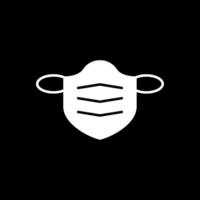 chirurgisch Maske Glyphe invertiert Symbol vektor