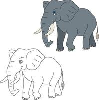 Elefant Clip Art Satz. Karikatur wild Tiere Clip Art einstellen zum Liebhaber von Tierwelt vektor