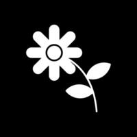 Asteraceae Glyphe invertiert Symbol vektor
