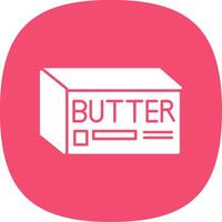 Butter Glyphe Kurve Symbol vektor