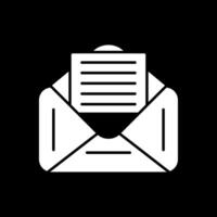 E-Mail-Glyphe invertiertes Symbol vektor