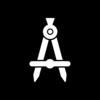 Kompass-Glyphe invertiertes Symbol vektor