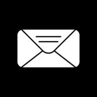 Invertiertes Symbol für Mail-Glyphe vektor