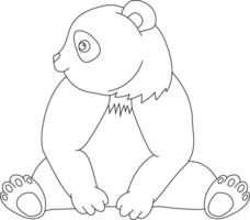 Gliederung Panda Clip Art. Gekritzel Tiere Clip Art. Karikatur wild Tiere Clip Art zum Liebhaber von Tierwelt vektor