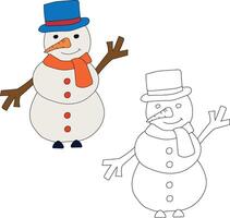 Schneemann Clip Art zum Liebhaber von Winter Jahreszeit. diese Winter Thema Schneemann Anzüge Weihnachten Feier vektor