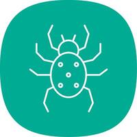 Spinne Linie Kurve Symbol vektor