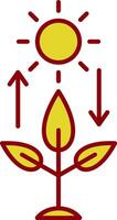 Photosynthese Linie zwei Farbe Symbol vektor