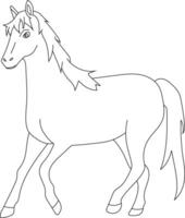 Gliederung Pferd Clip Art. Gekritzel Tiere Clip Art. Karikatur wild Tiere Clip Art zum Liebhaber von Tierwelt vektor