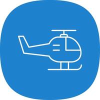 Hubschrauber Linie Kurve Symbol vektor