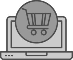 Einkaufen online Stutfohlen Symbol vektor